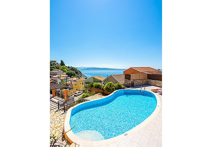 Private pool and terrace with sea views . - Villa Konstantinos . (Photo Gallery) }}