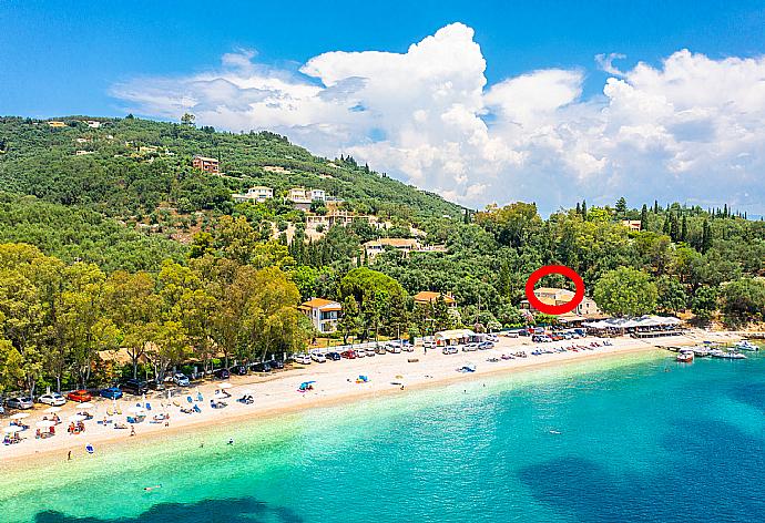 Aerial view of Kerasia showing location of Villa Nikolakis . - Villa Nikolakis . (Galleria fotografica) }}