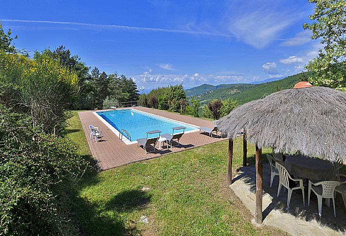 Private pool, terrace, and garden with countryside views . - Villa Piombona . (Galleria fotografica) }}