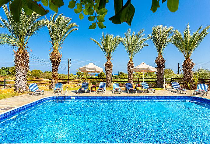 Private pool and terrace with sea views . - Villa Amorosa . (Photo Gallery) }}