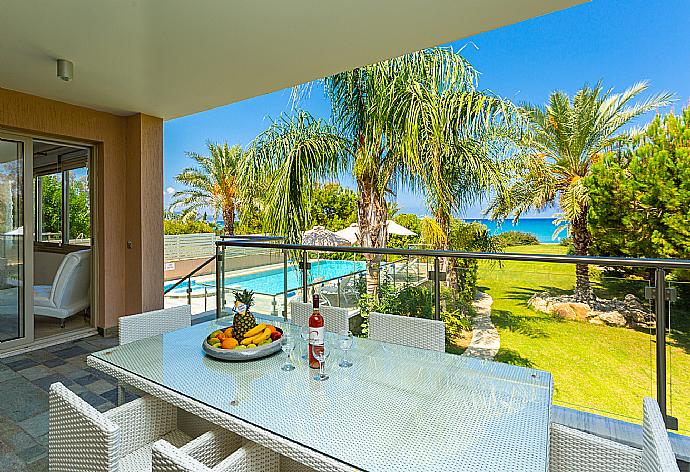 Sheltered terrace area with sea views . - Villa Galene . (Photo Gallery) }}