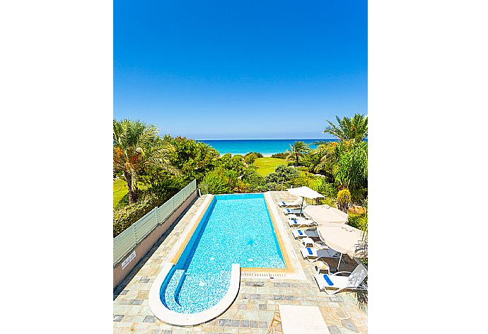 Private infinity pool, terrace, and garden with sea views . - Villa Galene . (Photo Gallery) }}