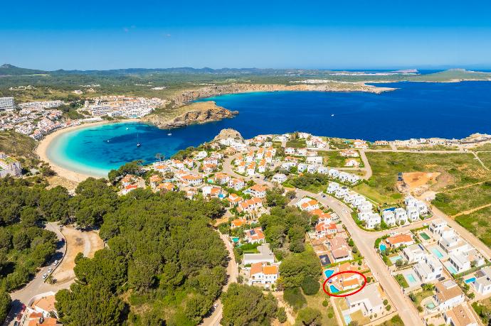 Aerial view showing location of villa . - Eulalia Uno . (Galleria fotografica) }}