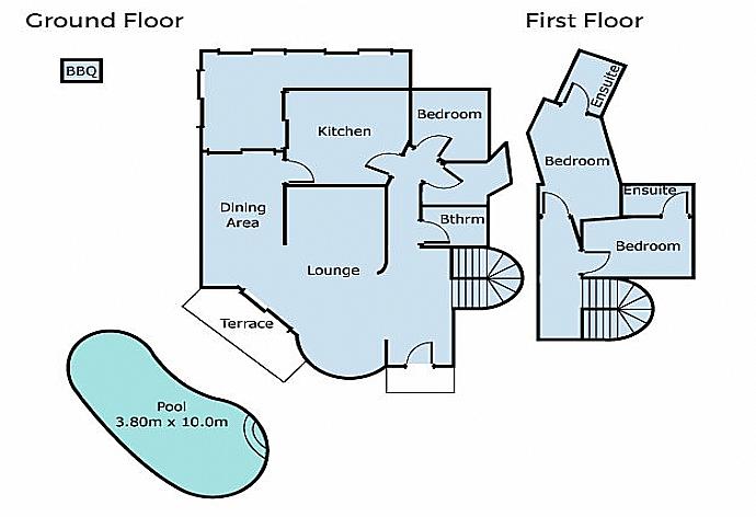 Floor plan of the property. . - Villa Paraiso 2 . (Galleria fotografica) }}