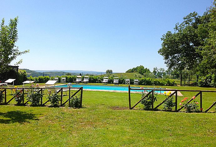 Private pool, terrace, and garden with countryside views  . - Casale Donatelli . (Photo Gallery) }}