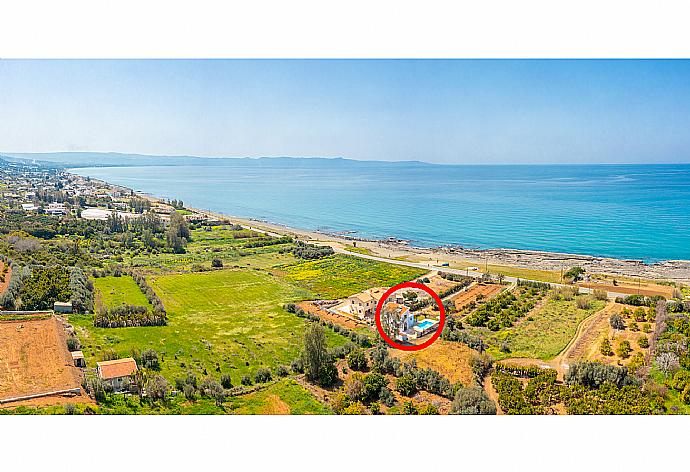 Aerial view showing location of Villa Sunset . - Villa Sunset . (Photo Gallery) }}