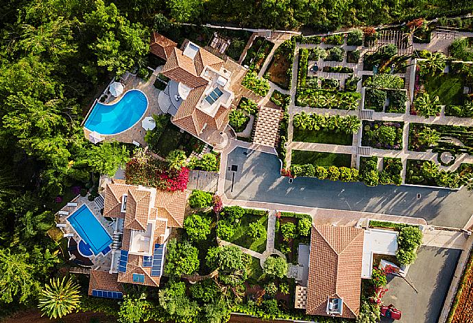 Aerial view of Villa Evangelia . - Villa Evangelia . (Photo Gallery) }}