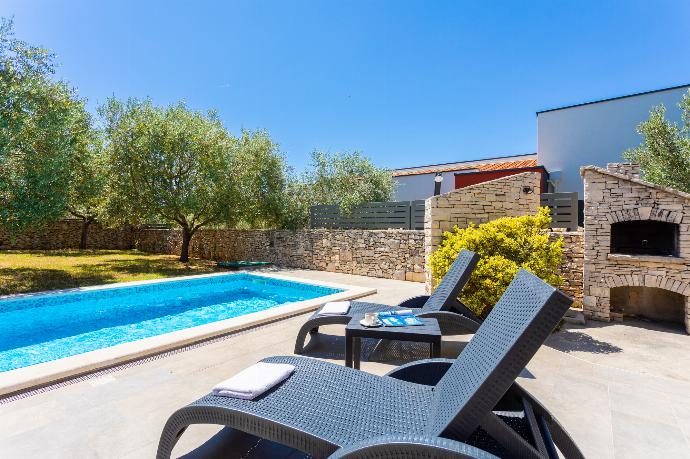 Private pool and terrace . - Villa Krnica . (Photo Gallery) }}