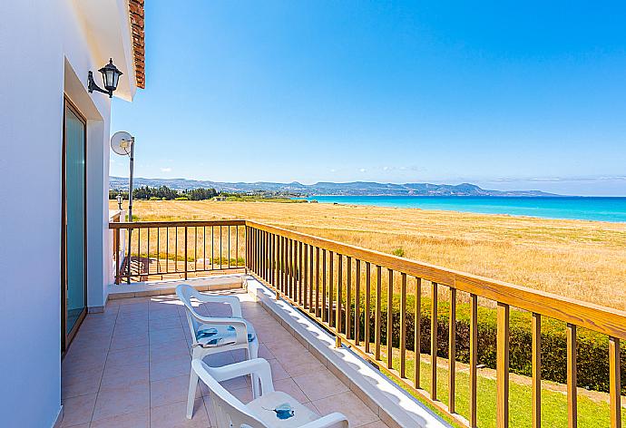 Balcony with sea views . - Blue Bay Villa Thea . (Photo Gallery) }}