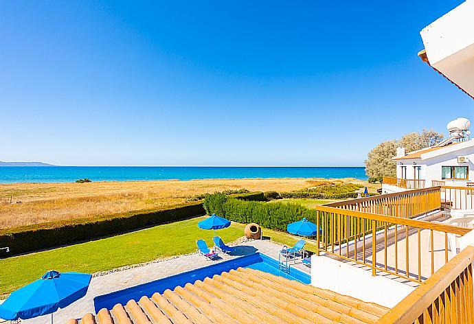 View from upper terrace . - Blue Bay Villa Dimitris . (Галерея фотографий) }}