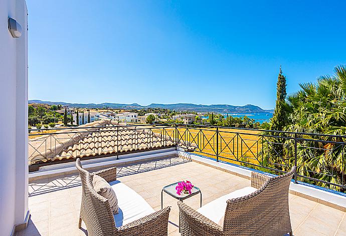 Roof terrace area with sea views . - Villa Anna . (Photo Gallery) }}