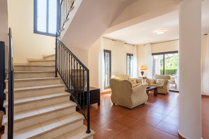 Living room with sofas, dining area, WiFi internet, and satellite TV . - Villa Iliana . (Fotogalerie) }}