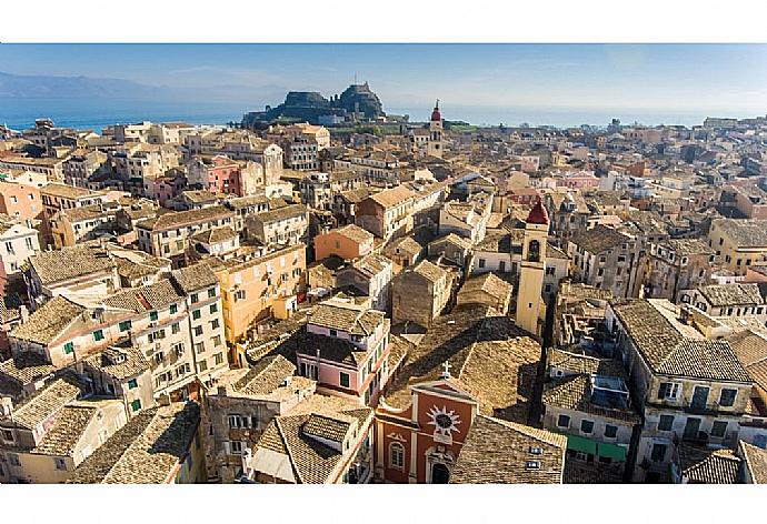 Aerial view of Corfu Old Town . - Porto . (Photo Gallery) }}