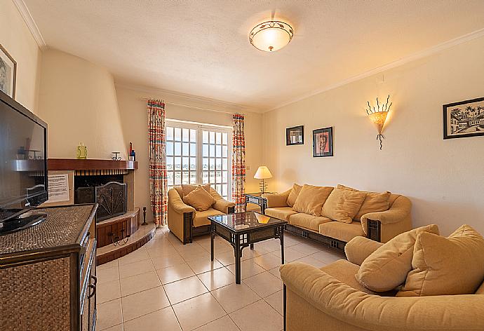 Living room with TV, wi-fi and ornamental fire place . - Villa Gabi . (Photo Gallery) }}