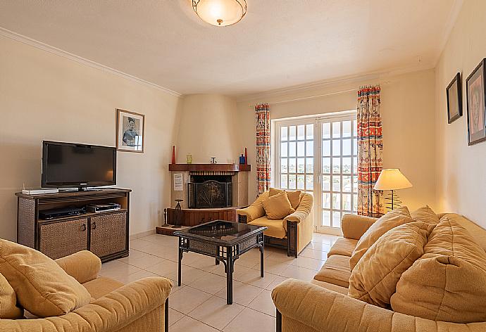 Living room with TV, wi-fi and ornamental fire place . - Villa Gabi . (Photo Gallery) }}