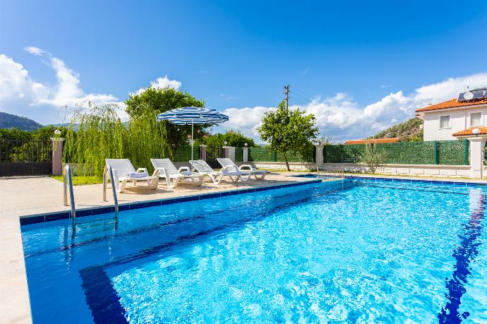 Private pool and terrace . - Villa Vista . (Galerie de photos) }}