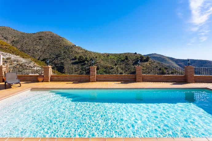 Private pool and terrace with panoramic sea views . - Villa Flores . (Photo Gallery) }}