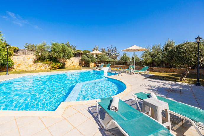 Private pool, terrace, and garden . - Villa Anemoni . (Photo Gallery) }}