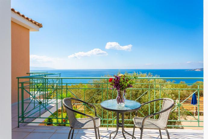 Upper terrace with panoramic sea views . - Lourdas Villas Collection . (Photo Gallery) }}