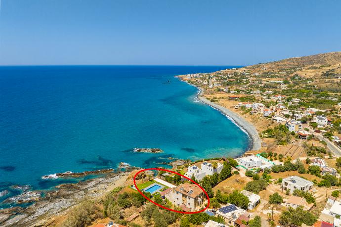 Aerial view showing location of Villa Beach Heaven . - Villa Beach Heaven . (Photo Gallery) }}