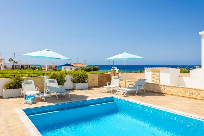 Private pool and terrace with sea views . - Villa Diana Seaside . (Photo Gallery) }}