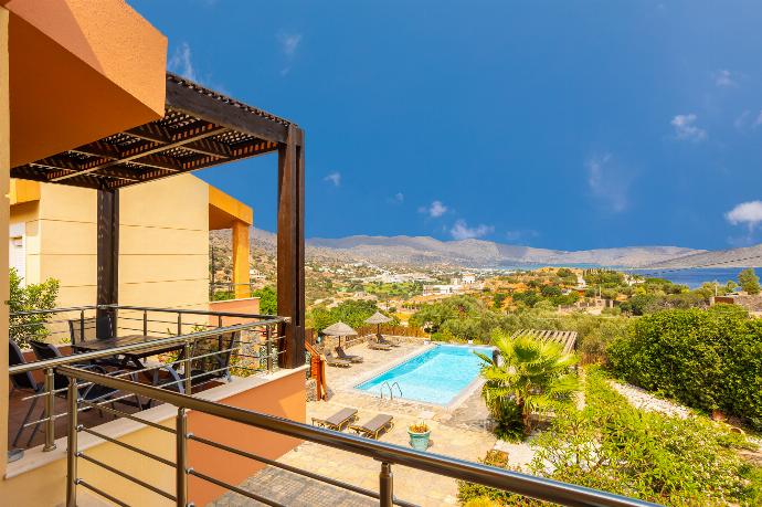 Private pool and terrace with sea views . - Villa Glan Y Mor . (Photo Gallery) }}
