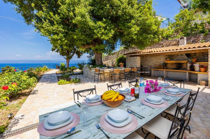Terrace area with panoramic sea views . - Villa Ariadne . (Photo Gallery) }}
