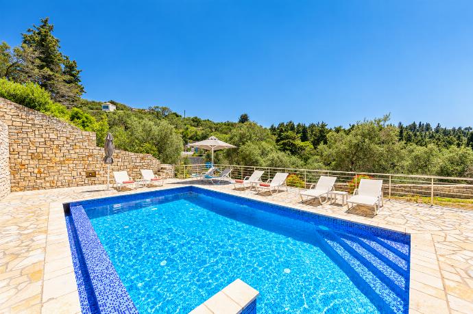 Private pool, terraces, and garden with panoramic sea views . - Villa Ariadne . (Photo Gallery) }}