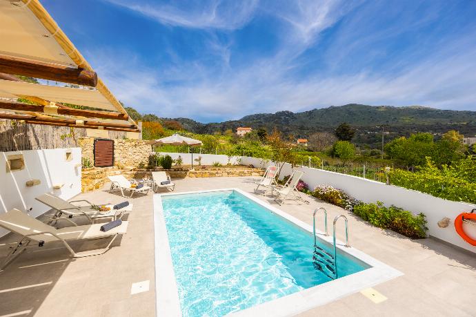 Private pool and terrace . - Villa Koupos . (Photo Gallery) }}