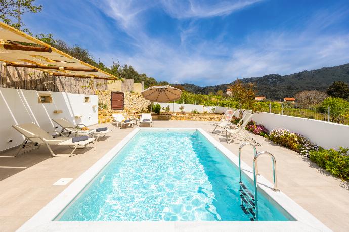 Private pool and terrace . - Villa Koupos . (Photo Gallery) }}