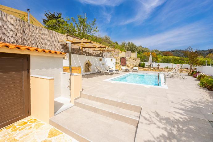 Private pool and terrace . - Villa Koupos . (Photo Gallery) }}
