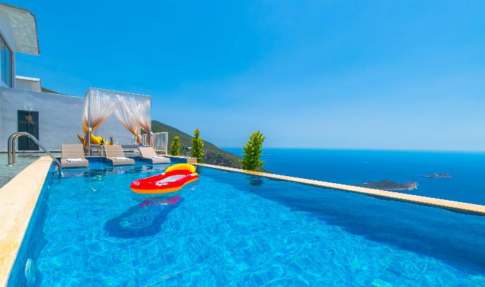 Private pool and terrace with panoramic sea views . - Villa Mulberry 2 . (Photo Gallery) }}