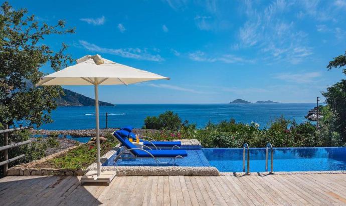 Open-plan living room with sofa,  WiFi internet, satellite TV, and sea views . - Villa Pavilion . (Photo Gallery) }}
