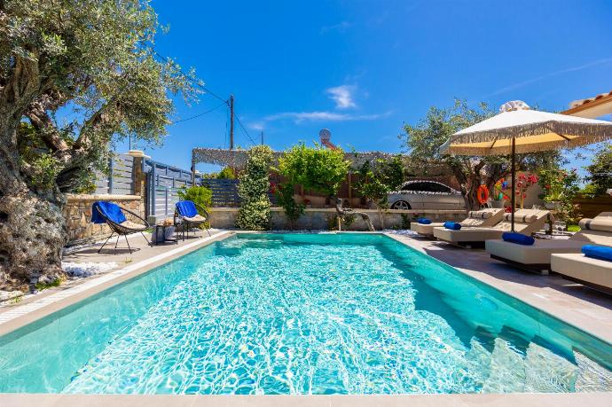 Private pool, terrace, and garden . - Villa Ammos . (Photo Gallery) }}