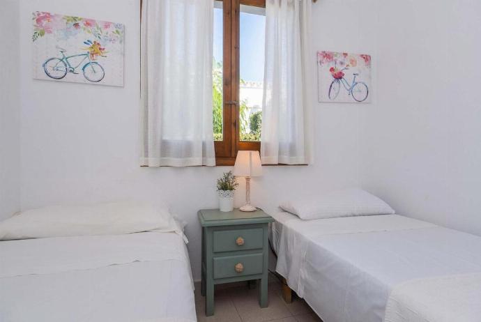 Twin bedroom  . - Villa Binibels . (Photo Gallery) }}