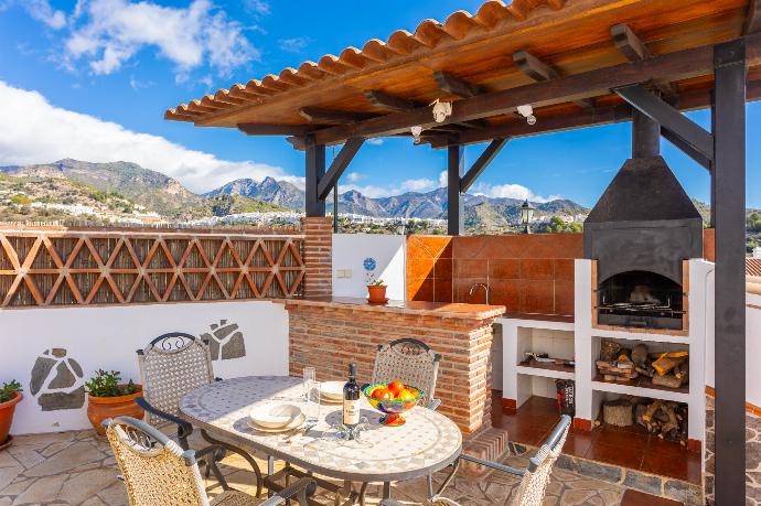 Terrace area with table tennis . - Villa Conchi Frigiliana . (Photo Gallery) }}
