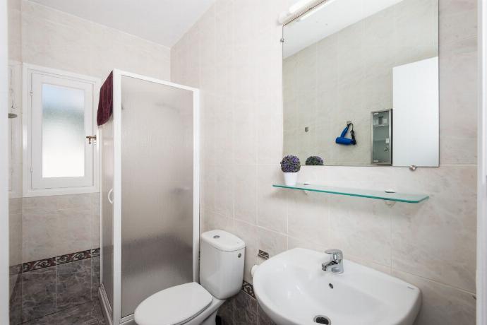 En suite bathroom with shower . - Villa Patri . (Photo Gallery) }}