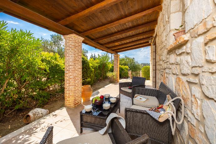 Sheltered terrace area . - Villa Aloni . (Photo Gallery) }}
