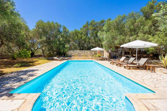 Private pool, terrace, and garden . - Villa Alkyon . (Photo Gallery) }}