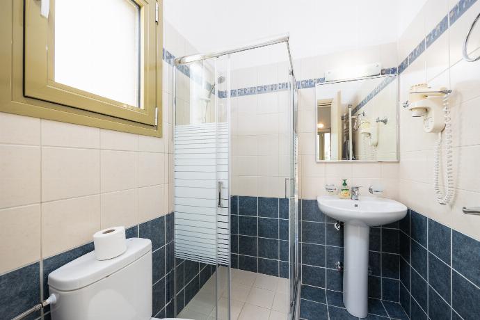 En suite bathroom with shower . - Villa Pinelopi . (Photo Gallery) }}