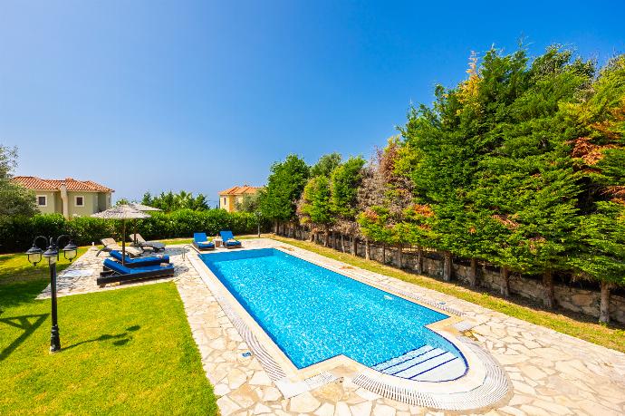 Private pool and terrace . - Ionian Blue . (Photo Gallery) }}
