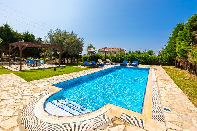 Private pool and terrace . - Ionian Blue . (Photo Gallery) }}