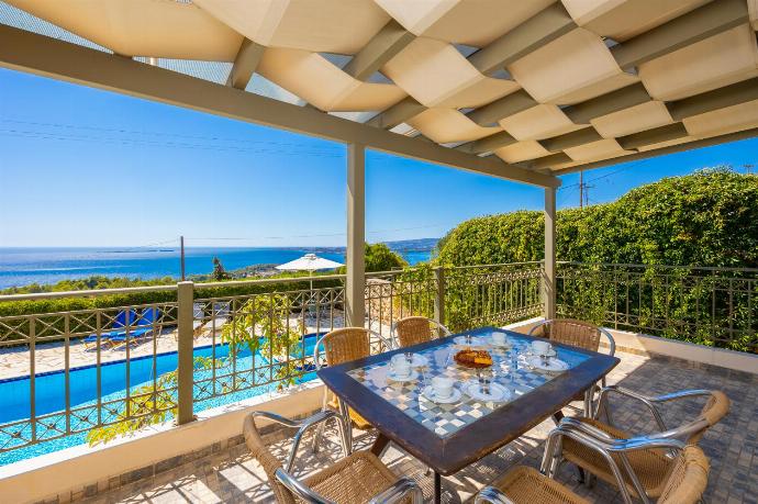Sheltered terrace area with sea views . - Villa Penelope Sea View . (Photo Gallery) }}