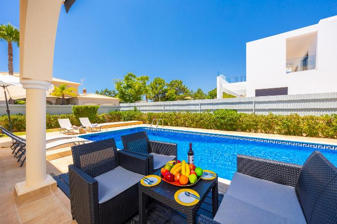 Sheltered terrace area . - Villa Coute Real . (Photo Gallery) }}