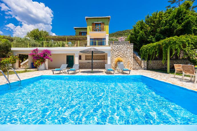 beautiful villa with private pool and terrace with sea views . - Villa Pelagos Kyma . (Γκαλερί Φωτογραφιών) }}