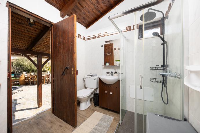 En suite bathroom with shower . - Villa Roupes Stone . (Photo Gallery) }}