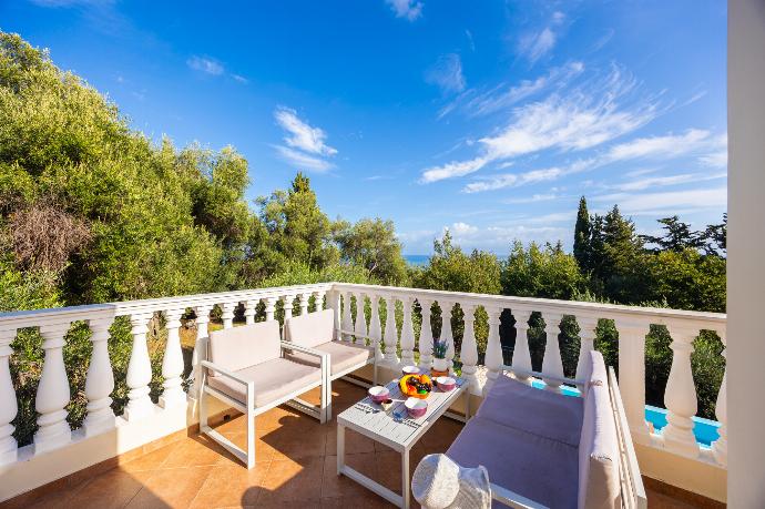Balcony area with sea views . - Villa Iremia . (Photo Gallery) }}