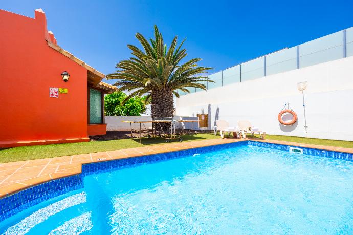 Private pool and terrace . - Villa Brisa del Mar 12 . (Photo Gallery) }}