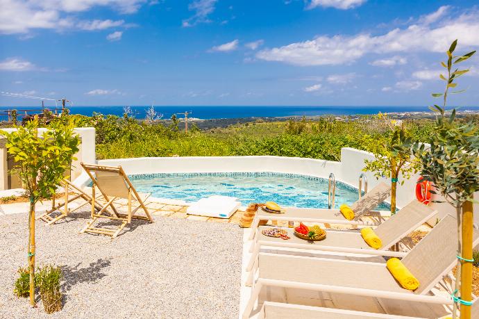 Private pool and terrace with sea views . - Villa Erofili . (Photo Gallery) }}