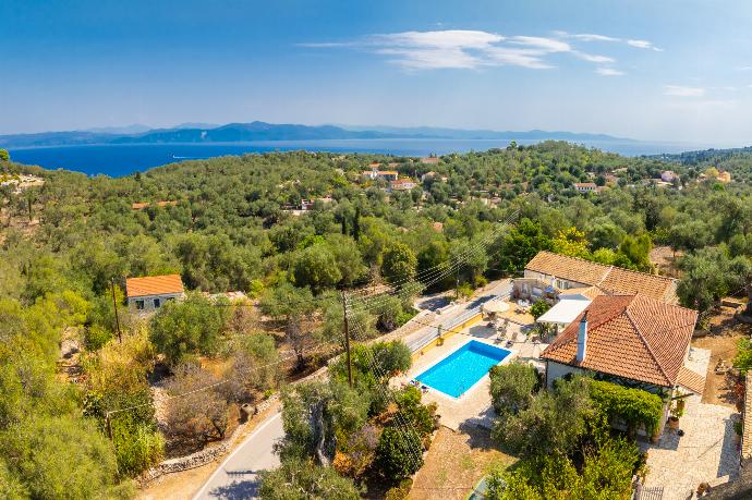 Aerial view of villa . - Villa Afroditi . (Photo Gallery) }}